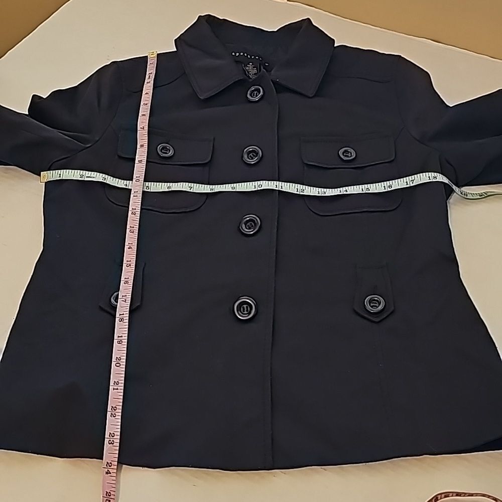 Apostrophe Lightweight Button Front Lined Long Sl… - image 8